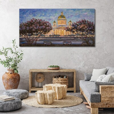 The Cathedral in the glow of the setting sun Print on canvas
