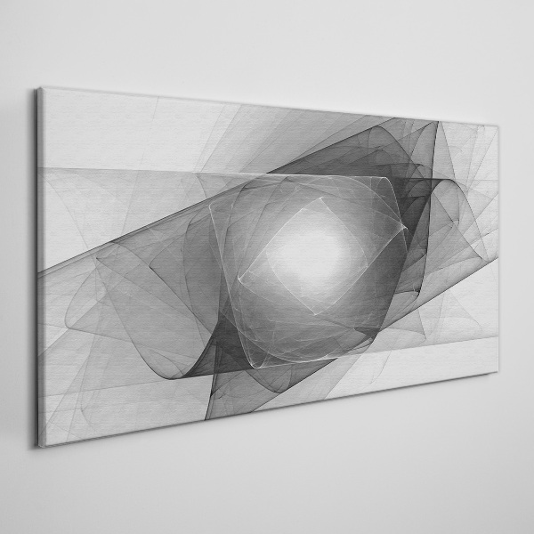 Abstract composition in shades of gray Print on canvas
