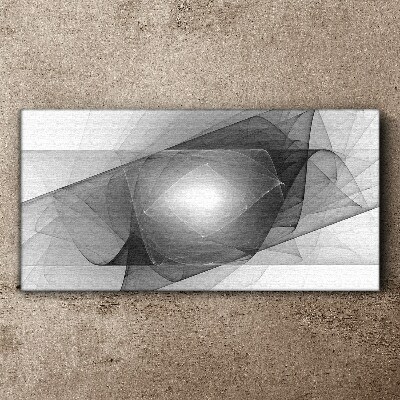 Abstract composition in shades of gray Print on canvas