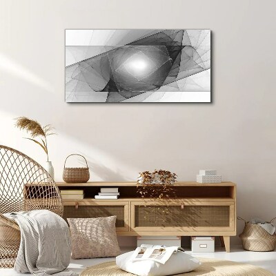 Abstract composition in shades of gray Print on canvas