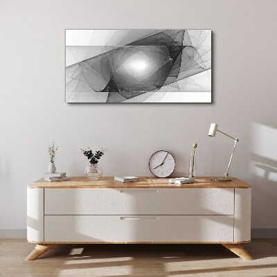 Abstract composition in shades of gray Print on canvas