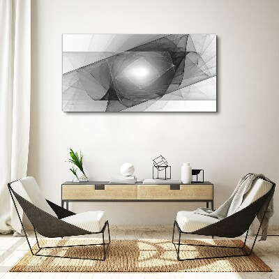 Abstract composition in shades of gray Print on canvas
