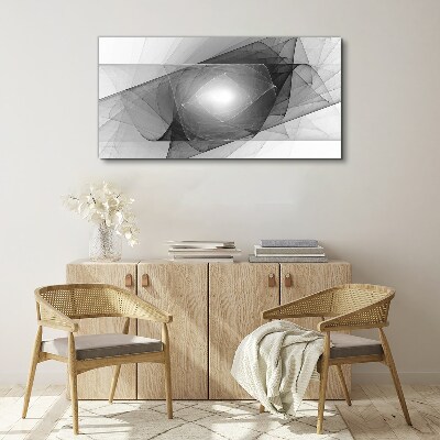 Abstract composition in shades of gray Print on canvas