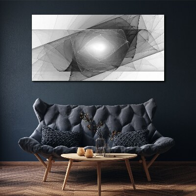 Abstract composition in shades of gray Print on canvas