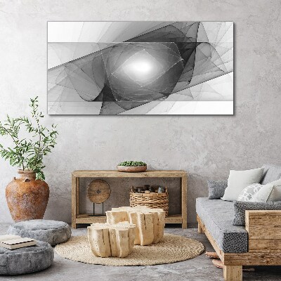 Abstract composition in shades of gray Print on canvas