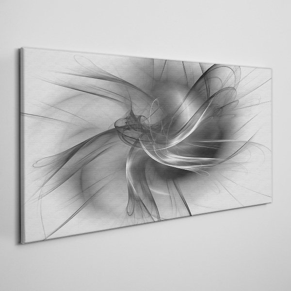 Abstract swirls in monochromatic tones Canvas wall art