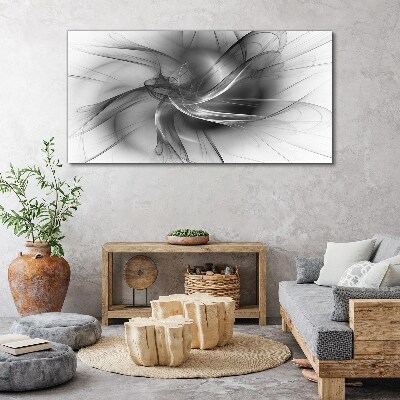 Abstract swirls in monochromatic tones Canvas wall art