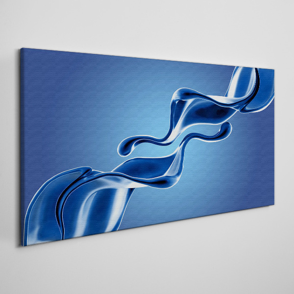 Waves of blue glass Canvas wall art