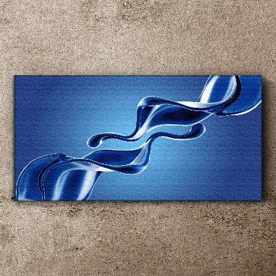 Waves of blue glass Canvas wall art