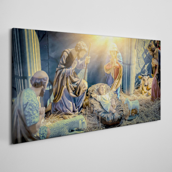 Scene of the Nativity of Jesus Print on canvas
