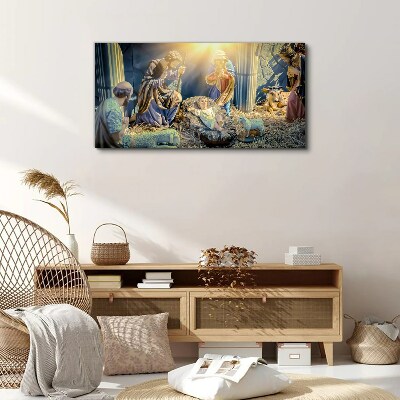 Scene of the Nativity of Jesus Print on canvas