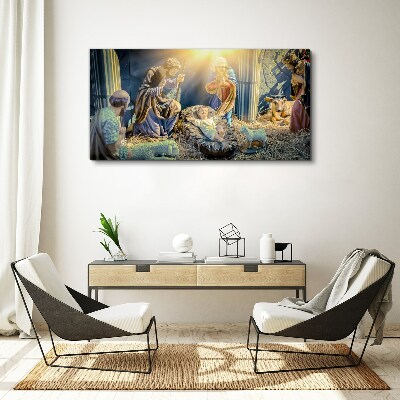 Scene of the Nativity of Jesus Print on canvas