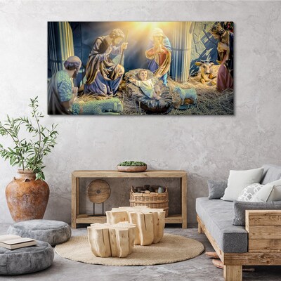 Scene of the Nativity of Jesus Print on canvas