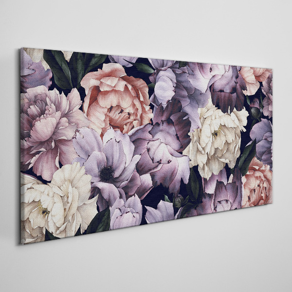 Floral arrangement in pastel shades Print on canvas