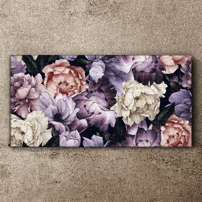 Floral arrangement in pastel shades Print on canvas
