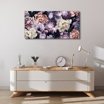 Floral arrangement in pastel shades Print on canvas