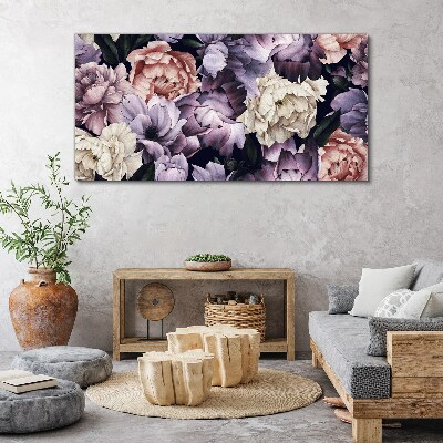 Floral arrangement in pastel shades Print on canvas