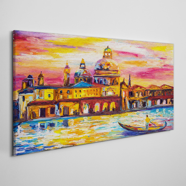 Venice in sunset colors Print on canvas