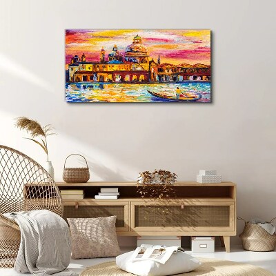 Venice in sunset colors Print on canvas