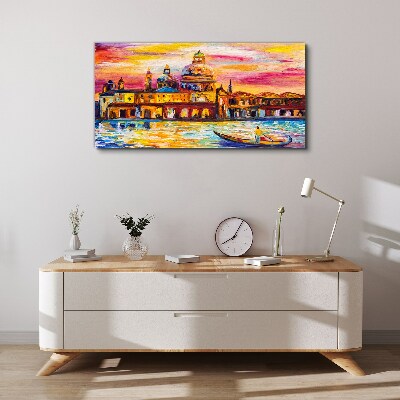 Venice in sunset colors Print on canvas