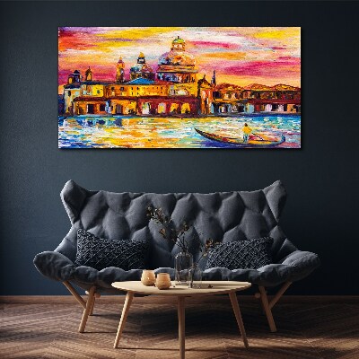 Venice in sunset colors Print on canvas