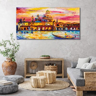 Venice in sunset colors Print on canvas