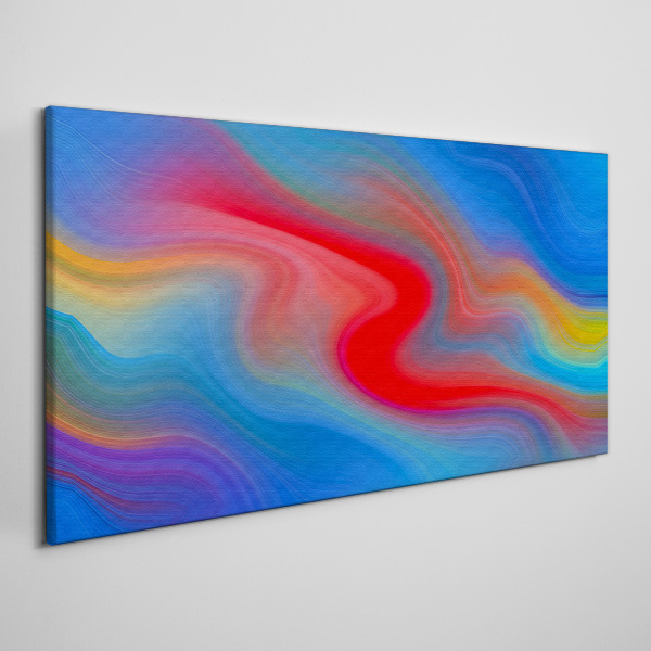 Waves of color in motion Print on canvas