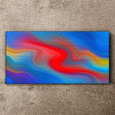 Waves of color in motion Print on canvas