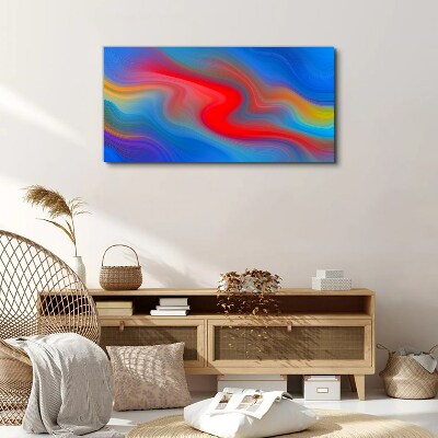 Waves of color in motion Print on canvas