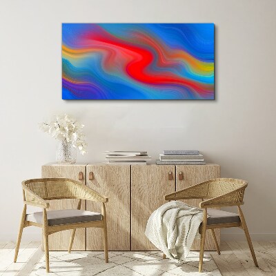Waves of color in motion Print on canvas