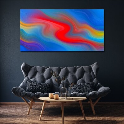 Waves of color in motion Print on canvas