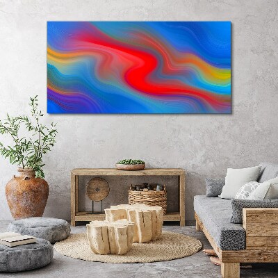 Waves of color in motion Print on canvas
