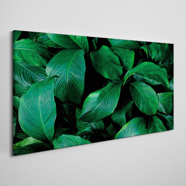Green Symphony of Leaves Canvas wall art