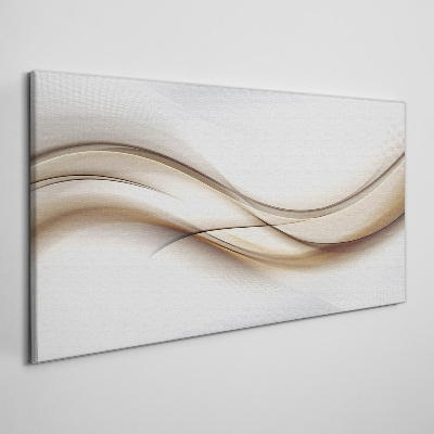 Waves in shades of beige Print on canvas