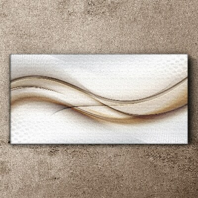 Waves in shades of beige Print on canvas