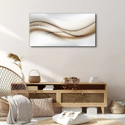Waves in shades of beige Print on canvas