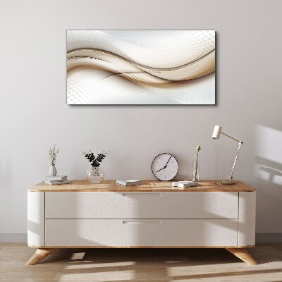 Waves in shades of beige Print on canvas
