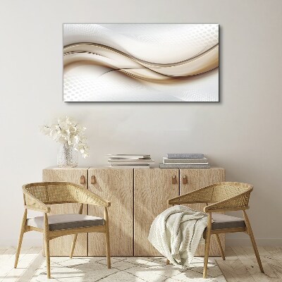 Waves in shades of beige Print on canvas