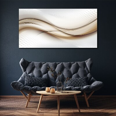 Waves in shades of beige Print on canvas