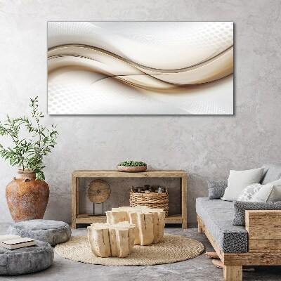 Waves in shades of beige Print on canvas