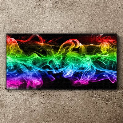 Colorful smoke trails Canvas wall art