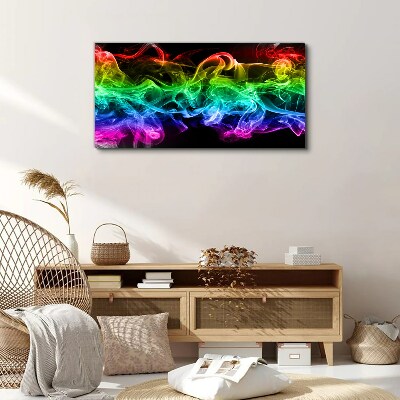 Colorful smoke trails Canvas wall art