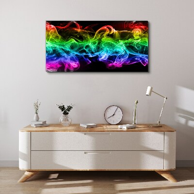 Colorful smoke trails Canvas wall art