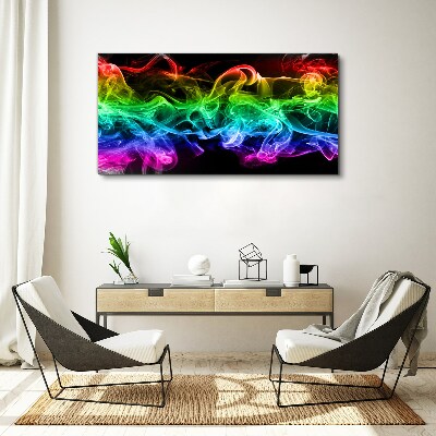 Colorful smoke trails Canvas wall art