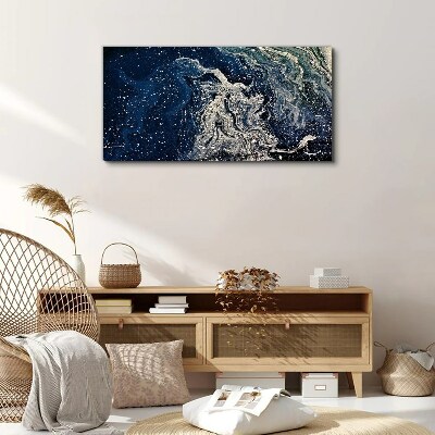 Ocean waves in blue tones Canvas wall art