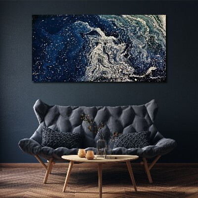 Ocean waves in blue tones Canvas wall art