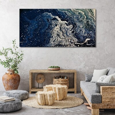 Ocean waves in blue tones Canvas wall art
