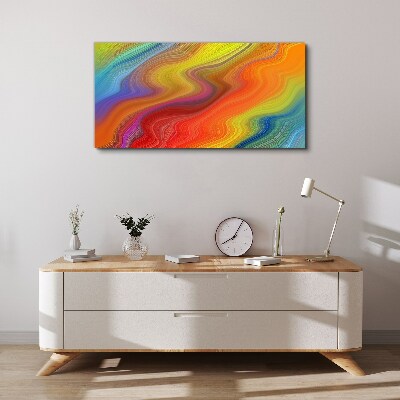 A wave of colors in motion Print on canvas
