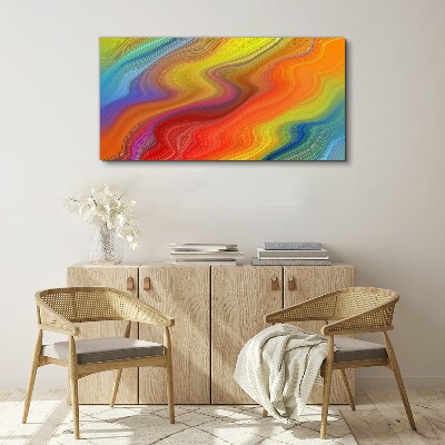 A wave of colors in motion Print on canvas