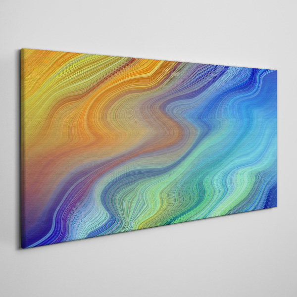 Waves of color in motion Canvas wall art